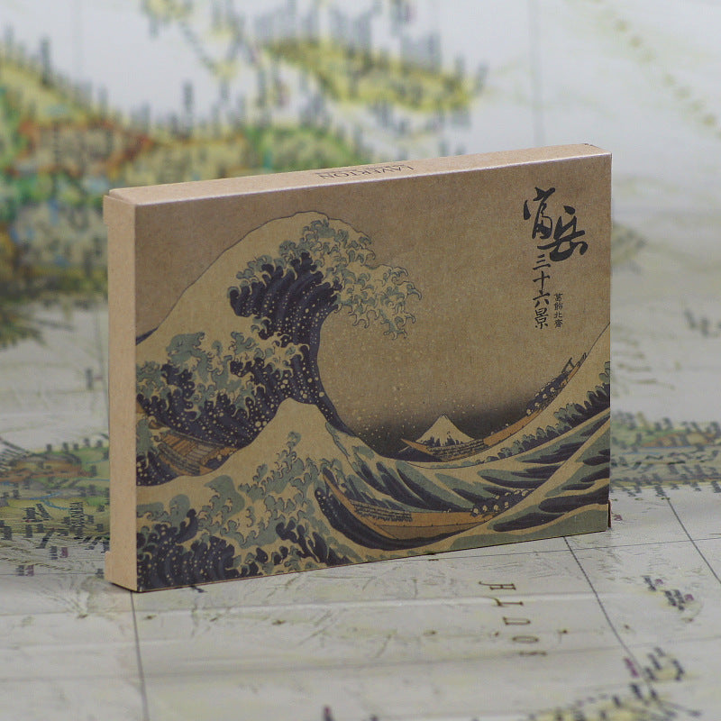 Japanese Ukiyo-e Vintage Japanese Kraft Paper Decoration Card Postcard